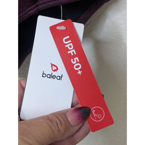 Baleaf UPF 50 Purple Athletic Workout One Piece Swimsuit Womens Size 34 Small - Picture 3 of 6